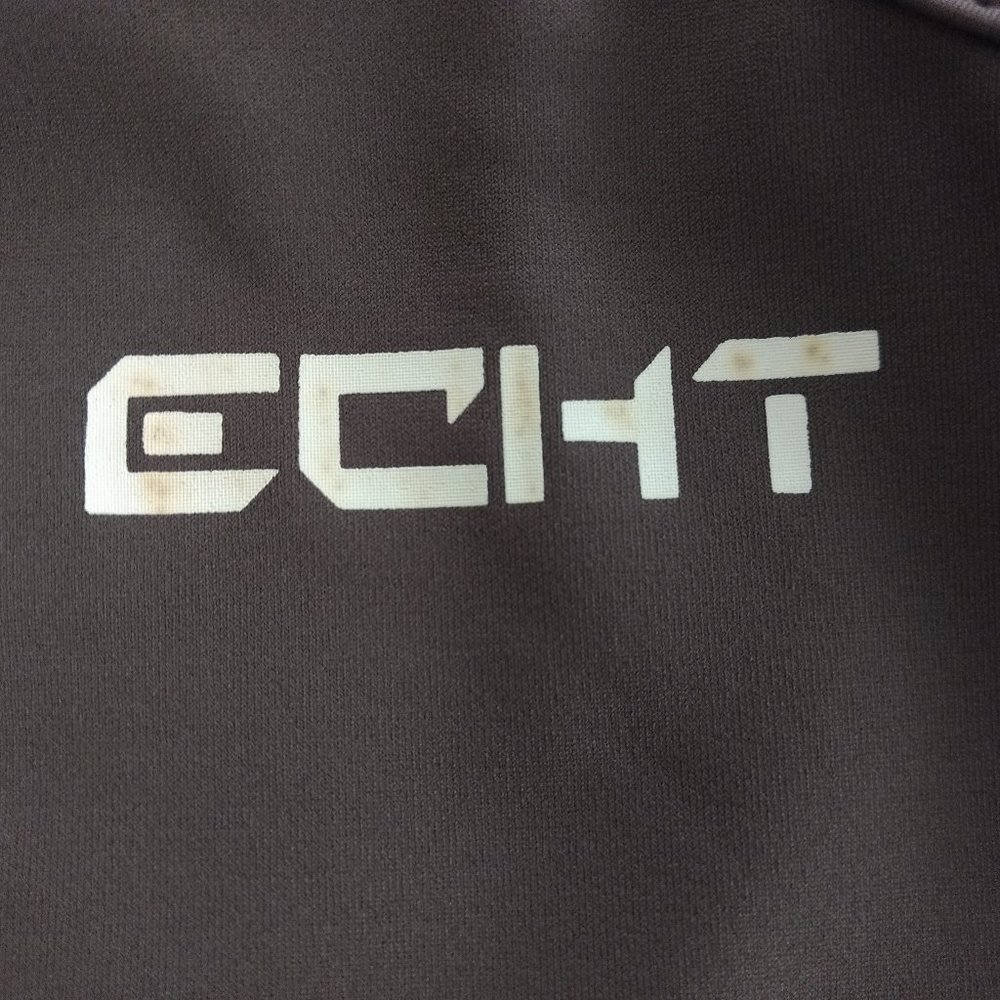 ECHT Tank Men's M Brown Muscle Fit Scoop Neck Pocket Round Hem Logo Pullover - Picture 8 of 13